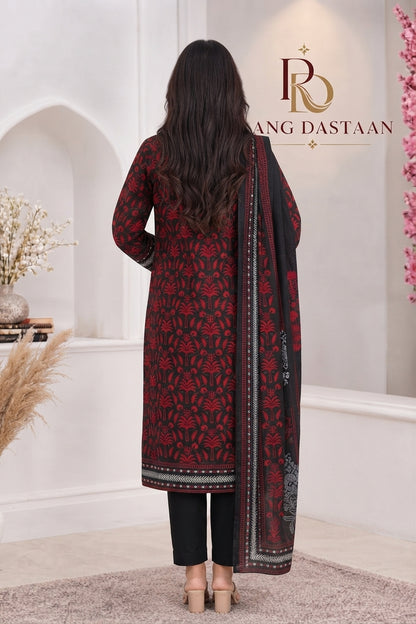 3 PIECE - EMBROIDERED LIGHT KHADDAR SUIT