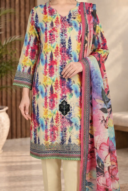 3 PIECE - EMBROIDERED DHANAK SUIT