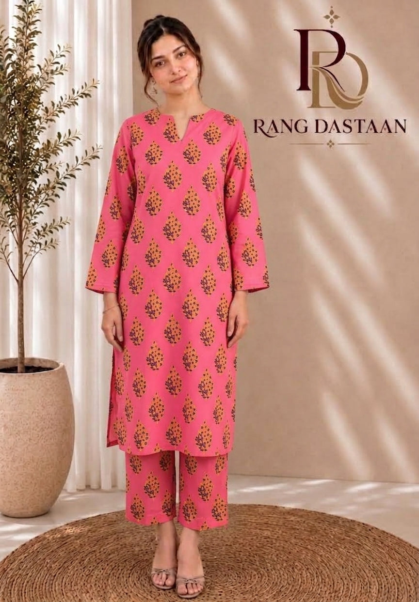 Blush Motif — Printed Khaddar 2-Piece Suit