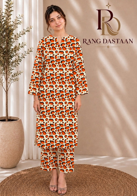 Amber Safari — Printed Lawn 2-Piece Suit