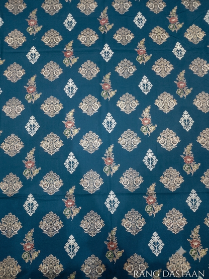 Teal Heritage - Printed Lawn 2-Piece Unstitched Suit