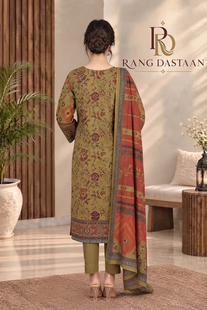 3 PIECE - EMBROIDERED DHANAK SUIT