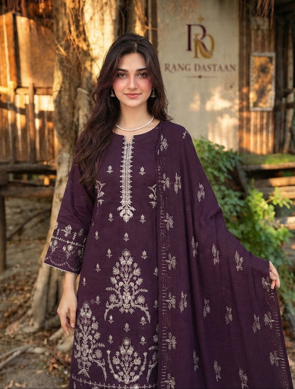 CRYSTAL DHANAK HEAVY EMBROIDERED 3PC SUIT