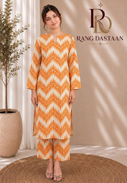 Amber Wave — Printed Lawn 2-Piece Suit