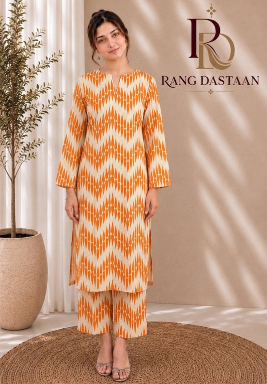 Amber Wave — Printed Lawn 2-Piece Suit