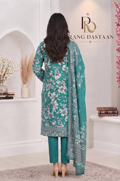 3 PIECE - EMBROIDERED LIGHT KHADDAR SUIT