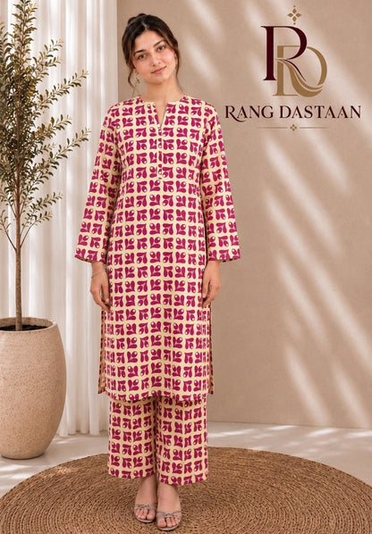 Berry Leaf — Printed Lawn 2-Piece Suit