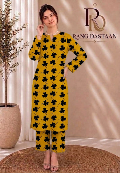Sunflower Glow — Printed Khaddar 2-Piece Unstitched Suit