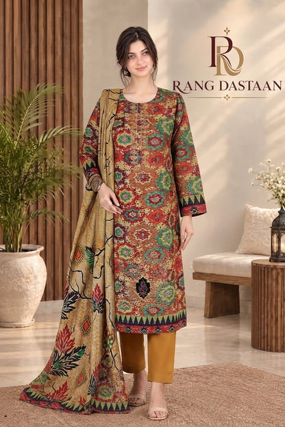 3 PIECE - EMBROIDERED DHANAK SUIT