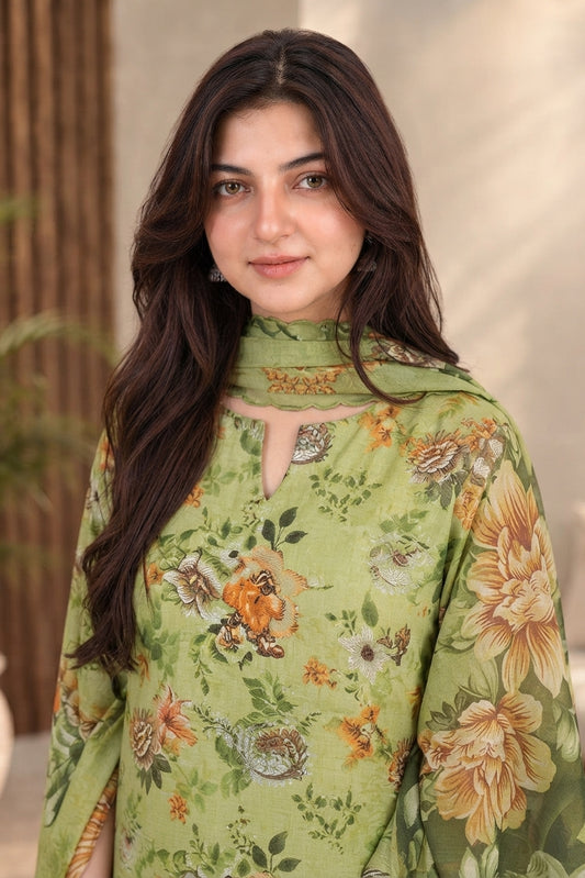3 PIECE - EMBROIDERED DHANAK SUIT