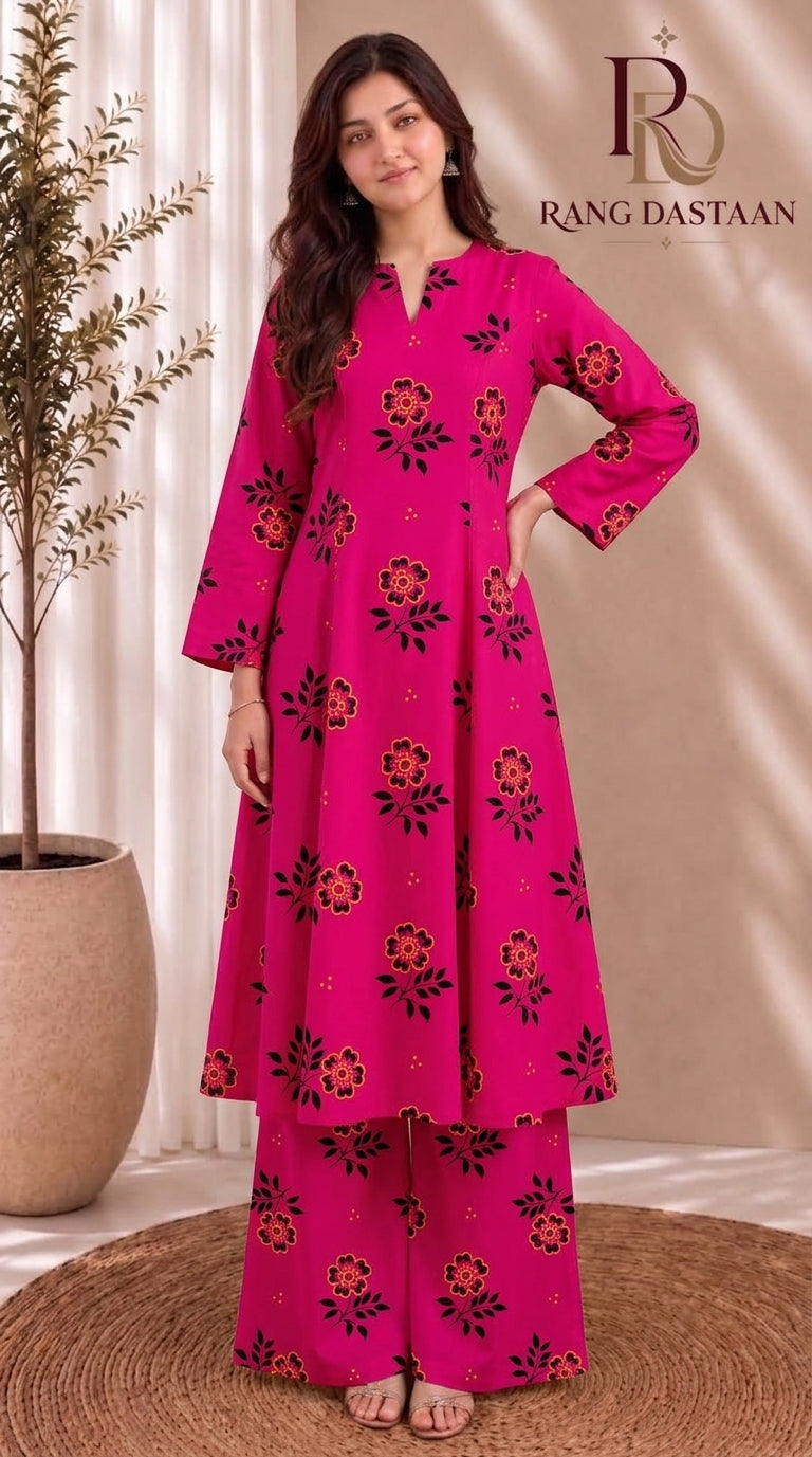 Floral Vine — Printed Khaddar 2-Piece Suit