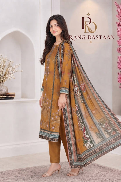 3 PIECE - EMBROIDERED LIGHT KHADDAR SUIT