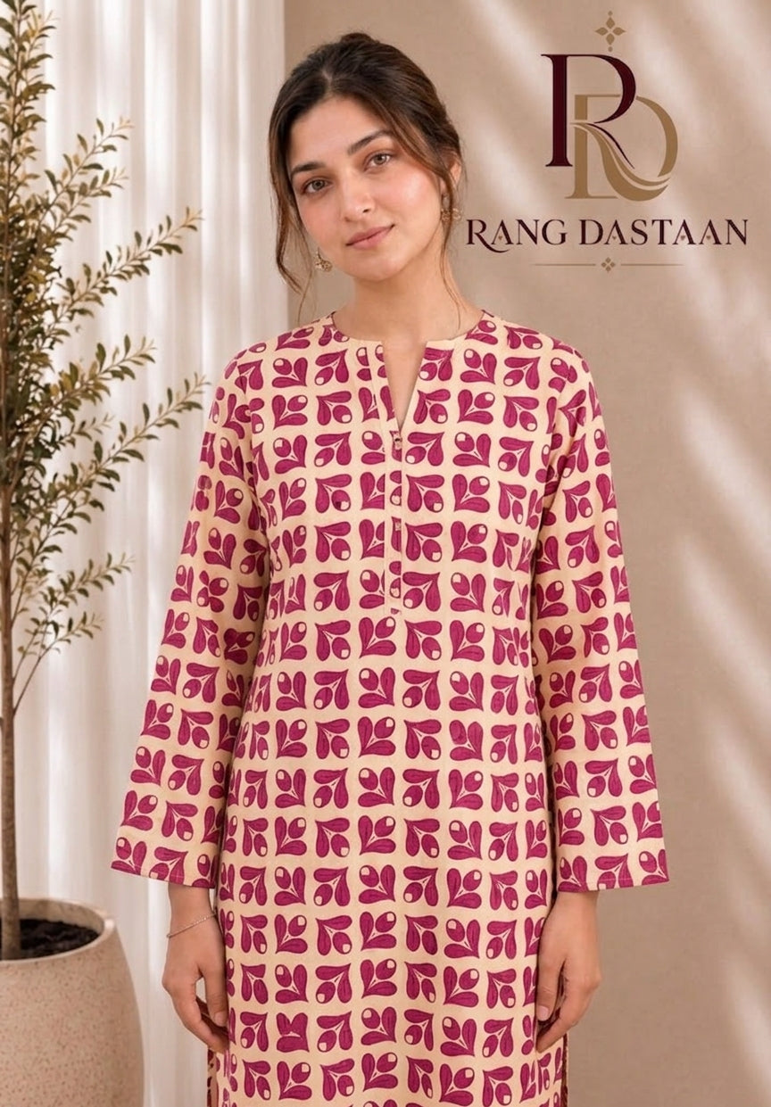 Berry Leaf — Printed Lawn 2-Piece Suit