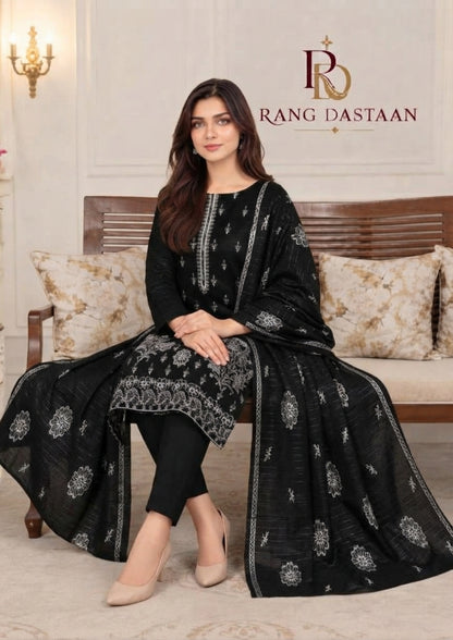 CRYSTAL DHANAK HEAVY EMBROIDERED 3PC SUIT