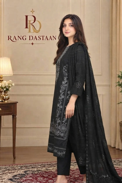 CRYSTAL DHANAK HEAVY EMBROIDERED 3PC SUIT