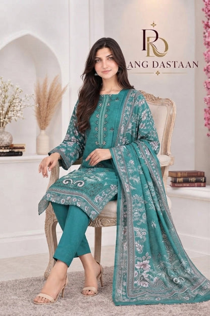 3 PIECE - EMBROIDERED LIGHT KHADDAR SUIT