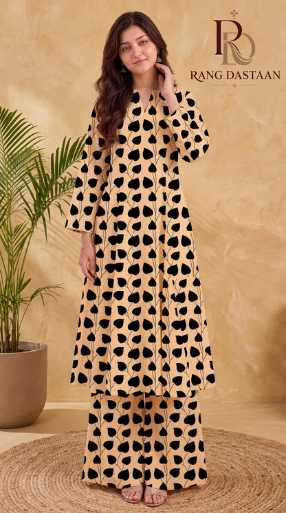 Midnight Hearts — Printed Khaddar 2-Piece Unstitched Suit