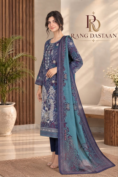 3 PIECE - EMBROIDERED DHANAK SUIT