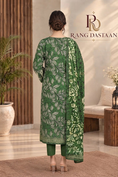 3 PIECE - EMBROIDERED DHANAK SUIT