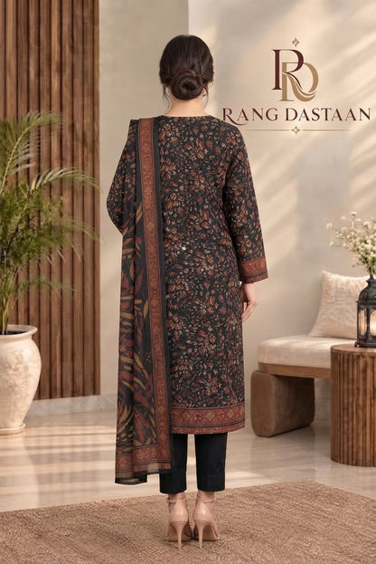 3 PIECE - EMBROIDERED DHANAK SUIT