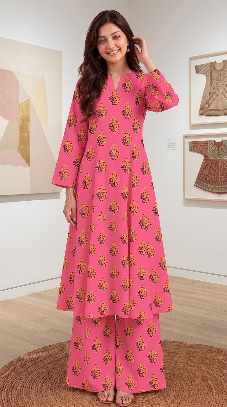 Blush Motif — Printed Khaddar 2-Piece Suit