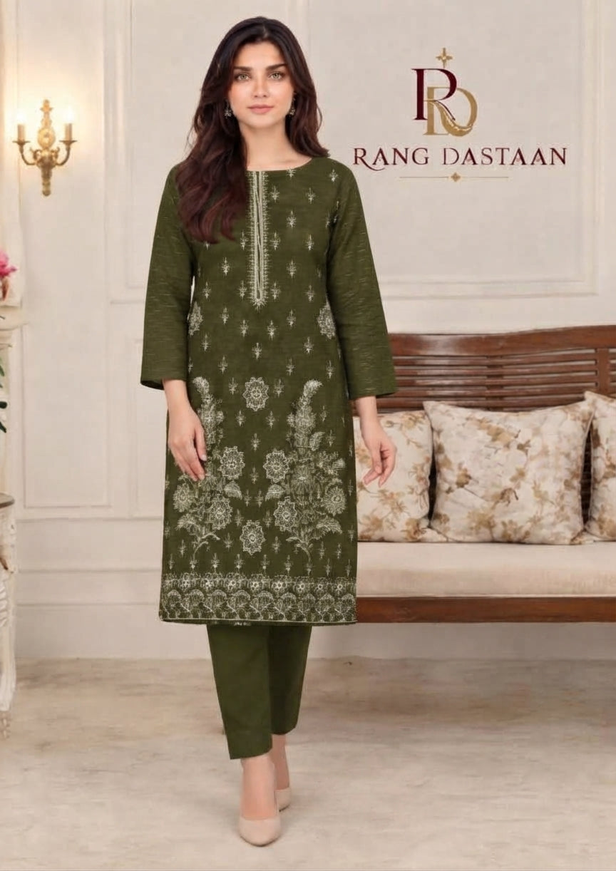 CRYSTAL DHANAK HEAVY EMBROIDERED 3PC SUIT