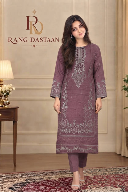 CRYSTAL DHANAK HEAVY EMBROIDERED 3PC SUIT