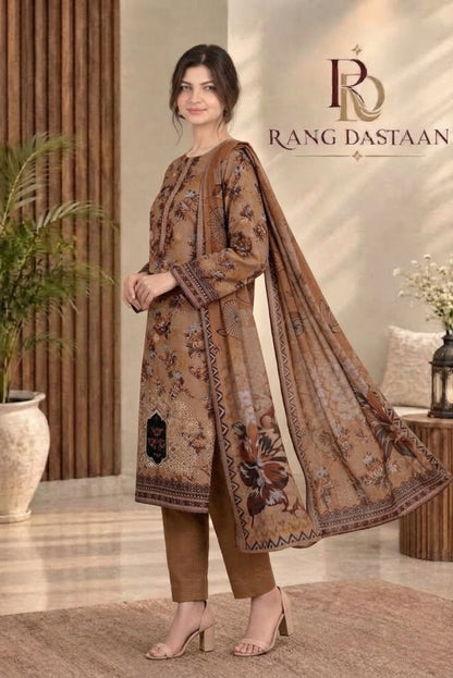 3 PIECE - EMBROIDERED DHANAK SUIT