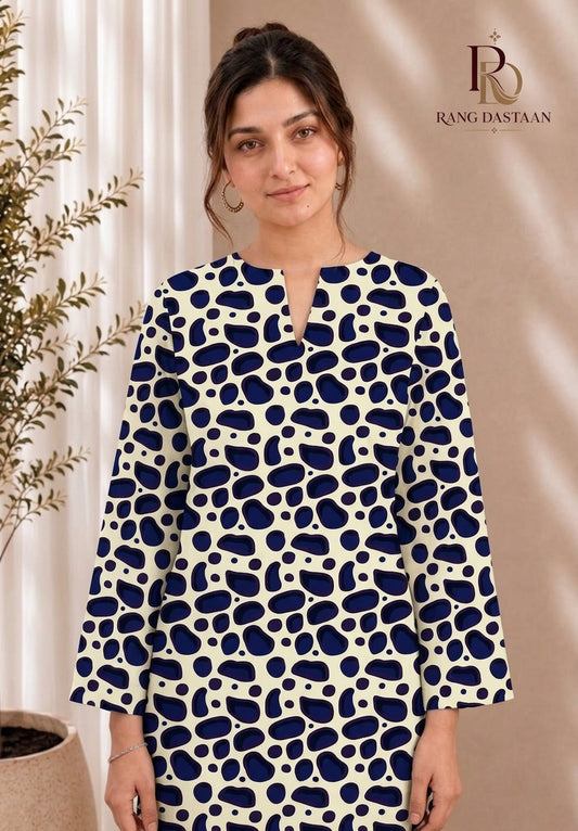 Sapphire Pebble — Printed Lawn 2-Piece Suit