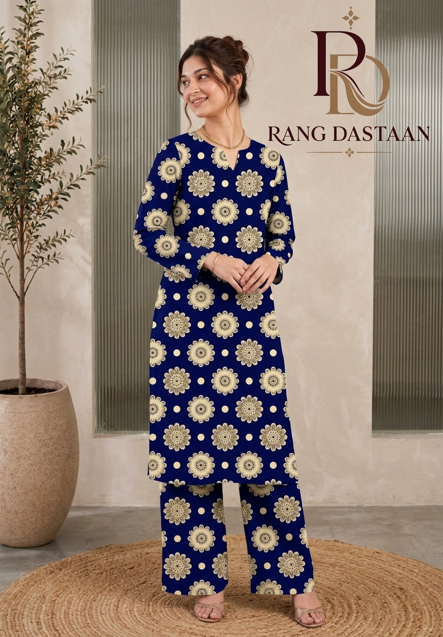 Royal Bloom — Printed Khaddar 2-Piece Unstitched Suit
