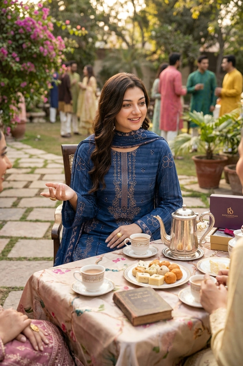 CRYSTAL DHANAK HEAVY EMBROIDERED 3PC SUIT