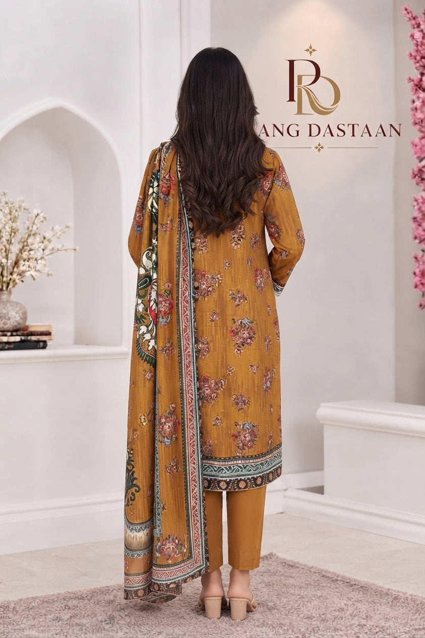 3 PIECE - EMBROIDERED LIGHT KHADDAR SUIT