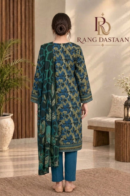 3 PIECE - EMBROIDERED DHANAK SUIT