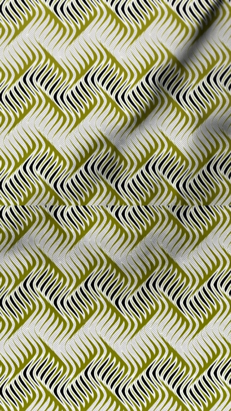 Olive Wave — Printed Lawn 2-Piece Suit
