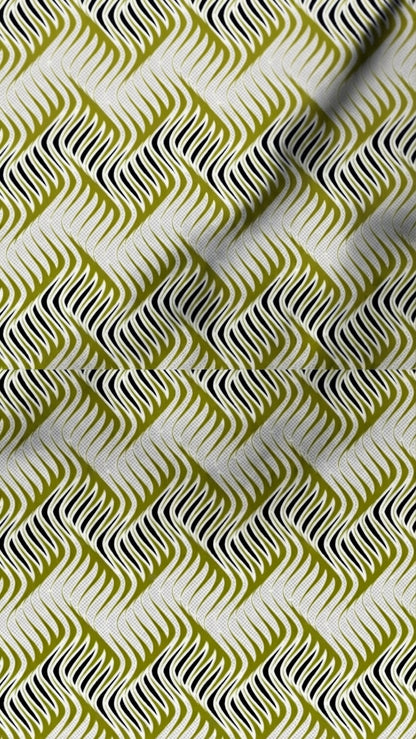 Olive Wave — Printed Lawn 2-Piece Suit