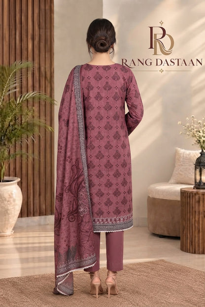 3 PIECE - EMBROIDERED DHANAK SUIT