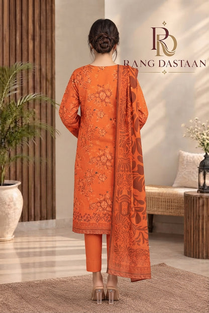 3 PIECE - EMBROIDERED DHANAK SUIT