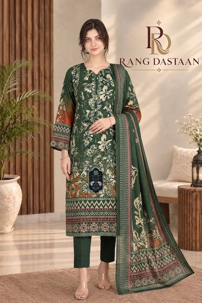3 PIECE - EMBROIDERED DHANAK SUIT