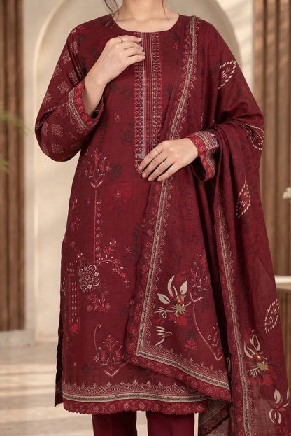 3 PIECE - EMBROIDERED DHANAK SUIT