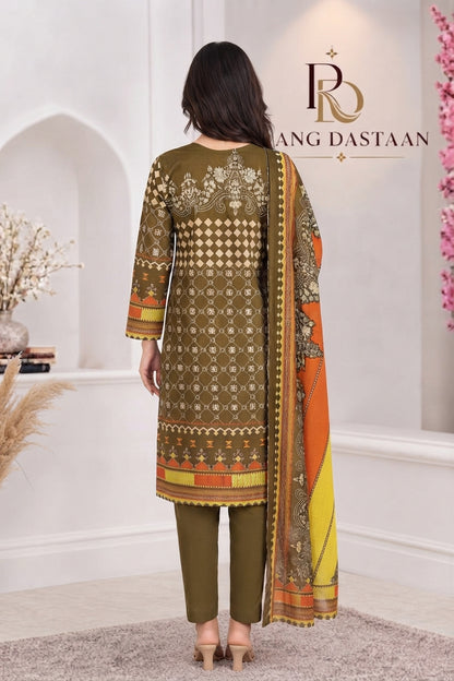 3 PIECE - EMBROIDERED LIGHT KHADDAR SUIT