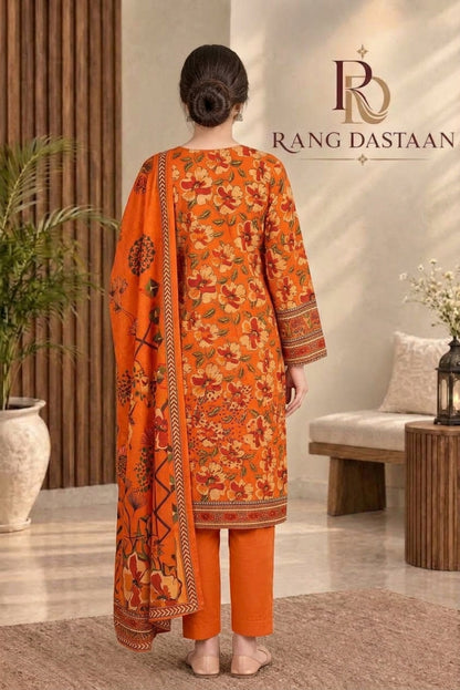 3 PIECE - EMBROIDERED DHANAK SUIT